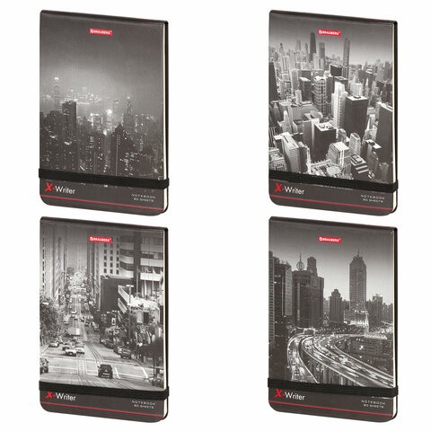 Блокнот А6 Brauberg X-Writer Города 80 листов, клетка 111052 цена за 2 шт , 